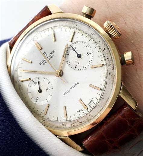 breitling chrono gold vintage|breitling geneve vintage chronograph watch.